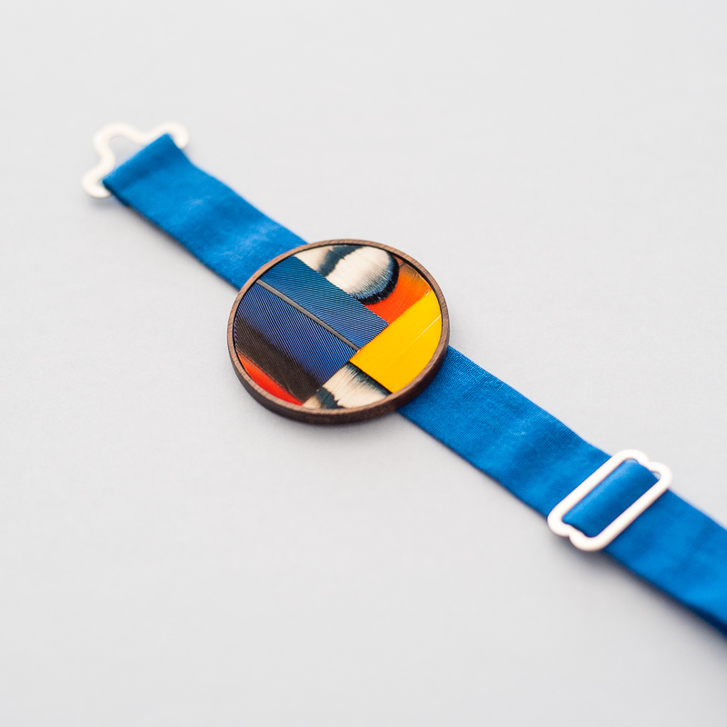 noeud papillon theo mosaïque de plumes inspiration mondrian