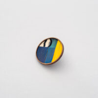 broche mosaïque de plumes inspiration mondrian