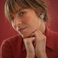 lookbook collection Lady Amherst bijoux en plumes de faisan noires et blanches