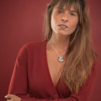 lookbook collection Lady Amherst bijoux en plumes de faisan noires et blanches