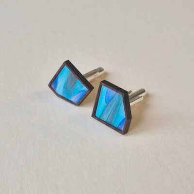 Boutons de manchette bleus